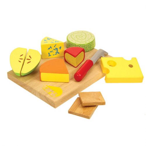 Wooden cheese board set