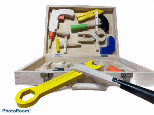 wooden carpenters tool set