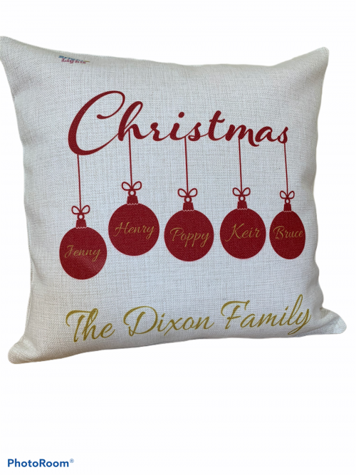 Personalised Christmas cushion