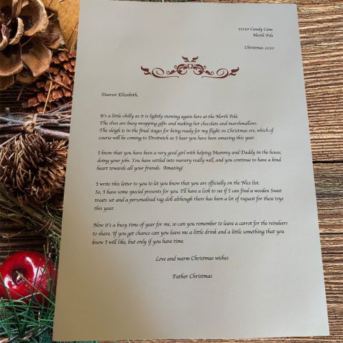 Official personalised Father Christmas letter