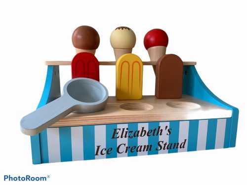 personalised wooden ice-cream stand