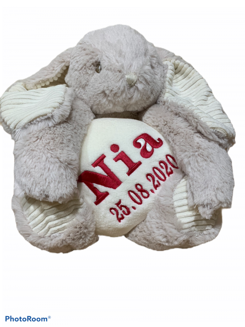 personalised rabbit and blanket