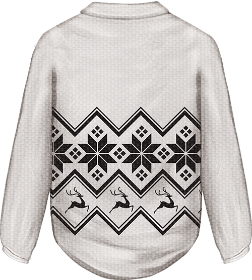 White Sweater Patterned