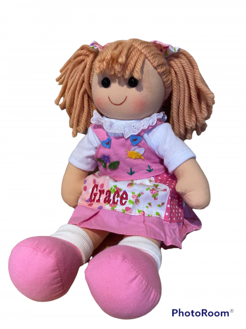 Personalised Pink Rag Doll