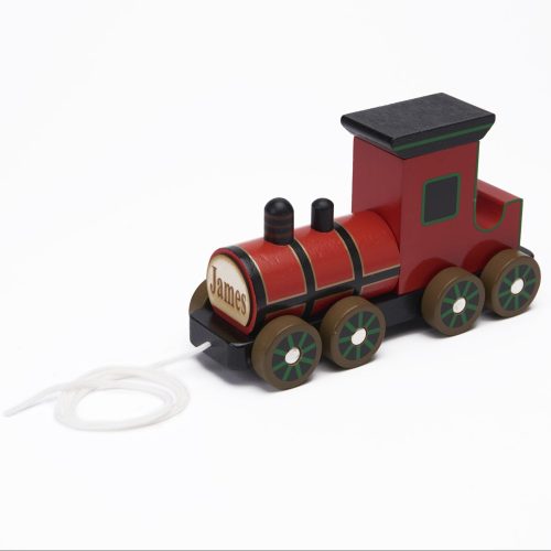 Vintage wooden pull along toy train