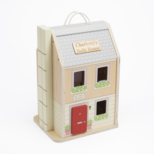 Personalised wooden three storey toy house
