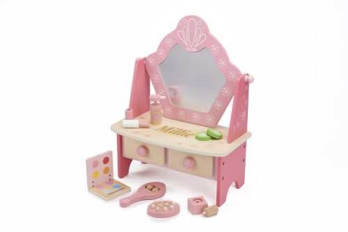 A pink vanity spa table